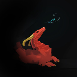 abstract_art black_background blue_body curious feral impressionism looking_up looking_up_at_another lying on_front red_body red_eyes red_scales red_sclera scales simple_background shufflefur european_mythology mythology arthropod dragon dragonfly insect mythological_creature mythological_scalie scalie western_dragon 1:1 digital_media_(artwork) digital_painting_(artwork) hi_res painting_(artwork)