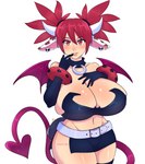 animal_humanoid big_breasts bovid bovid_humanoid bovine bovine_humanoid breasts cattle_humanoid cleavage clothed clothing demon demon_humanoid disgaea etna_(disgaea) female hair hi_res huge_breasts humanoid mammal mammal_humanoid nippon_ichi_software pinkkoffin red_hair solo spade_tail tail