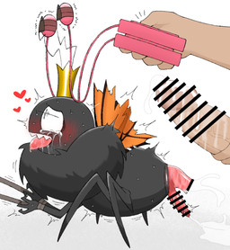 2_antennae 4_legs after_anal anal_prolapse arthropod_abdomen bdsm bestiality black_body blush bodily_fluids bound censor_bar cloaca_juice cloacal_penis crown crying cum dominant dominant_human duo egg_vibrator ejaculation erection eyespots feral genital_fluids genitals glans hands_tied headgear holding_object holding_sex_toy human_on_feral humanoid_genitalia humanoid_penis insect_wings interspecies lepidopteran_wings looking_pleasured male male/male markings mostly_offscreen_character multicolored_wings open_mouth orange_wings penis pink_penis prolapse quadruped questionable_consent ruff sex_toy shaking side_view solo_focus standing submissive submissive_feral sweat tapering_penis tears teeth torn_wing trembling vein veiny_penis vibrator wings omnivore_(artist) disney hoppers_(disney) pixar titus_(hoppers) arthropod butterfly human insect lepidopteran mammal 2026 cel_shading censored digital_drawing_(artwork) digital_media_(artwork) shaded