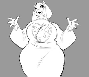 2_horns 4_fingers anthro breasts clothed clothed_anthro clothed_female clothing curvy_figure dress eyelashes female female_anthro fingers floppy_ears front_view grey_background head_horn horn lop_ears mature_anthro mature_female open_mouth open_smile simple_background smile solo animation_sensation undertale_(series) toriel boss_monster_(undertale) bovid caprine goat mammal 2025 digital_drawing_(artwork) digital_media_(artwork) monochrome portrait