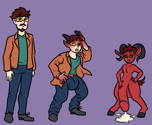 4_fingers balls beard big_balls big_penis black_clothing black_footwear black_shoes blue_bottomwear blue_clothing blue_shirt blue_t-shirt blue_topwear bodily_fluids bottomwear brown_clothing brown_hair brown_shirt brown_topwear circumcised clothed clothed_human clothing collared_shirt cum expansion eyewear facial_hair fingers footwear fur genital_expansion genital_fluids genitals glasses growth hair half-erect hand_on_hip hand_on_penis height_loss height_reduction hooves horn horn_growth huge_penis human_to_humanoid humanoid_genitalia humanoid_penis humanoid_pointy_ears hyper hyper_genitalia hyper_penis leaking_cum looking_down looking_down_at_genitalia male mustache nude_humanoid penis penis_expansion pointy_ears red_body red_skin shirt short_hair short_stack short_stackification shrinking size_transformation small_but_hung small_tail solo species_transformation standing surprised t-shirt tail three_frame_sequence topwear transformation transformation_sequence wearing_glasses wide_hips wide_stance yellow_eyes tonagari_(artist) demon human humanoid imp mammal 2025 digital_drawing_(artwork) digital_media_(artwork) sequence