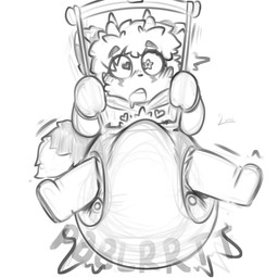 anthro baby_bouncer big_diaper blush blush_lines bodily_fluids clothed clothing diaper diaper_under_clothing diaper_under_onesie dipstick_tail drooling erection erection_in_diaper feces front_view hair head_horn heart_eyes heart_symbol hoodie horn huge_diaper male markings motion_lines onesie open_mouth pooping saliva simple_background soiled_diaper soiling soiling_diaper solo sound_effects suspension tail tail_markings teeth topwear unclean_diaper used_diaper using_diaper vowelless vowelless_sound_effect wearing_diaper white_background wide_eyed ludis-luteo nazoc domestic_cat felid feline felis hybrid mammal mustelid musteline stoat true_musteline weasel 1:1 2024 absurd_res full-length_portrait greyscale hi_res monochrome portrait signature sketch