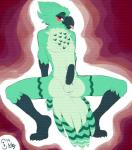 anthro balls beak erection feathers male nude penis pose presenting scales solo spreading spread_legs tongue semi-colon oovie anatid anseriform avian bird cockatoo duck hybrid parrot hi_res