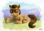 alternate_species brown_hair cutie_mark eyewear fur glasses hair male ponification propane sitting solo tail tan_body tan_fur what what_has_science_done where_is_your_god_now magapanda friendship_is_magic hasbro king_of_the_hill my_little_pony hank_hill equid equine horse mammal pony crossover