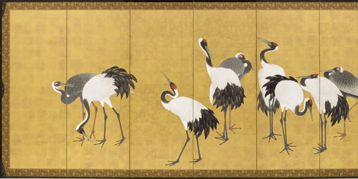 ambiguous_feral ambiguous_gender avian_feet beak biped bipedal_feral black_body black_feathers cjk_character feathered_wings feathers feet feral group half-closed_eyes long_legs long_neck looking_back looking_down looking_up narrowed_eyes on_one_leg resting scuted_legs scutes simple_background standing tail tail_feathers toes white_body white_feathers wings maruyama_okyo public_domain avian bird crane_(bird) gruiform 1772 18th_century absurd_res ancient_art hi_res huge_filesize painting_(artwork) traditional_media_(artwork) traditional_painting_(artwork)