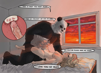 anthro anthro_penetrating anthro_penetrating_human bodily_fluids cum cum_in_vagina cum_inside female from_front_position genital_fluids genitals human_on_anthro human_penetrated impregnation interspecies interspecies_impregnation lying male male/female missionary_position muscular muscular_anthro muscular_male on_back penetration penile penile_penetration penis penis_in_vagina pubes sex text vaginal vaginal_penetration x-ray_view errrso_(artist) beastars fan_character gouhin_(beastars) bear giant_panda human mammal absurd_res english_text hi_res