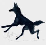 black_body black_fur eyeliner feral fur makeup simple_background solo whiskers nayshie egyptian_mythology middle_eastern_mythology mythology anubis anubian_jackal canid canine canis deity jackal mammal hi_res traditional_media_(artwork)