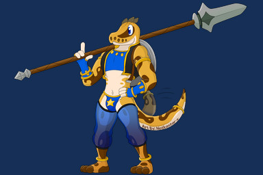 anthro armlet bracelet bulge clothing dancer_outfit dancing feet gloves handwear jewelry leggings legwear male melee_weapon navel polearm ring scales shield smile solo spear tail tail_motion tailwag topwear vest weapon conditional_dnp notkastar ball_python python reptile scalie snake 3:2 alpha_channel