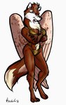 angry anthro bikini clothing crossed_arms female pose solo swimwear two-piece_swimsuit wings manawolf canid canine canis hybrid mammal wolf 1998 5:8 pinup