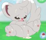 3_toes anthro bodily_fluids cum feet female genital_fluids genitals paws pussy semi-anthro solo spent spreading toes kieba nintendo pokemon pokemon_amie generation_5_pokemon minccino pokemon_(species) absurd_res hi_res