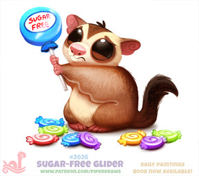 ambiguous_gender black_eyes brown_body brown_fur candy dessert feral food fur humor lollipop membrane_(anatomy) patagium pun sad simple_background solo tan_body tan_fur text visual_pun white_background piper_thibodeau american_opossum australian_possum mammal marsupial petaurid sugar_glider 2018 digital_media_(artwork) digital_painting_(artwork) english_text painting_(artwork)