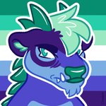 anthro back_spikes chin_tuft eyebrows facial_tuft fur head_tuft horn inner_ear_fluff lgbt_pride male outline pride_color_background pride_colors pupils simple_background slit_pupils snout solo spikes spikes_(anatomy) teeth tuft vincian_pride_colors white_outline cloudpie conditional_dnp lgbt_pride_month monster 1:1 2021 bust_portrait clip_studio_paint_(artwork) digital_drawing_(artwork) digital_media_(artwork) icon portrait restricted_palette