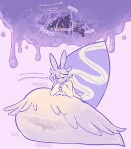 anthro digestion female female_pred femboy heart_symbol internal looking_pleasured male male/female male_prey slime soft_vore vore willing_prey nympholingdraws canid canine fox gastropod mammal mollusk snail absurd_res hi_res