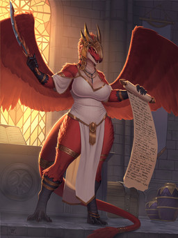 3_toes 5_fingers anthro armor big_breasts biped breasts claws clothed clothed_anthro clothed_female clothing countershade_torso countershading feathers feet female finger_claws fingers front_view headgear helmet holding_melee_weapon holding_object holding_sword holding_weapon inside looking_at_viewer melee_weapon non-mammal_breasts open_mouth red_body red_eyes red_feathers red_tail red_wings scuted_arms scuted_legs scutes solo standing sword tail teeth thick_thighs toe_claws toes tongue weapon wide_hips window wings hacatiko mythology warhammer_(franchise) fe'ra chaos_daemon daemon_of_tzeentch dragon feathered_dragon feathered_scalie lord_of_change mythological_creature mythological_scalie scalie 2025 3:4 digital_drawing_(artwork) digital_media_(artwork) hi_res