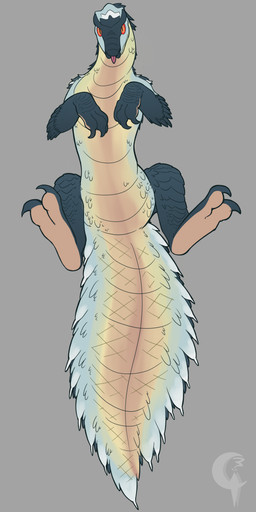 2_toes ambiguous_gender belly blep blue_body claws feet feral looking_at_viewer lying multicolored_body on_back orange_eyes paws presenting simple_background solo tail toes tongue tongue_out masikerin capcom monster_hunter fanged_wyvern scalie tobi-kadachi 2026 absurd_res digital_drawing_(artwork) digital_media_(artwork) hi_res