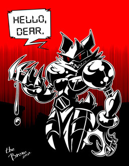 clothed clothing female metal_virus red_background red_eyes simple_background solo speech_bubble tail text thebrave fleetway_comics sega sonic_the_comic sonic_the_hedgehog_(comics) sonic_the_hedgehog_(series) metamorphia_(stc) bobcat felid feline lynx mammal 2022 black_and_white english_text monochrome