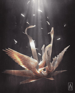 6_wings abstract_background ambiguous_gender face_covered falling feathered_wings feathers logo multi_wing not_furry solo wings allol_arts lucifer_morningstar satan angel fallen_angel seraph_(angel) 2022 absurd_res artist_logo digital_media_(artwork) english_description hi_res