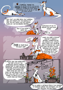 belly big_belly dialogue ear_piercing female female_feral feral horn piercing pregnant pregnant_female pregnant_feral scales solo tail tentacles text white_body white_scales velannal mythology siela_(velannal) dragon mythological_creature mythological_scalie scalie tentacle_plant comic english_text hi_res