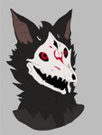 anthro bone fur lunar_grim male simple_background skull solo tattoo dawolf1339 mythology dozatin canid canid_demon canine canis demon hellhound mammal mythological_canine mythological_creature 2021 3:4 absurd_res bust_portrait digital_media_(artwork) hi_res portrait