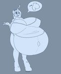 2019 absurd_res anthro anthrofied areola arthropod belly big_belly big_breasts blue_and_white breasts bumpywish changeling clothing collarbone crown female fingers friendship_is_magic hasbro headgear hi_res horn huge_belly huge_breasts humanoid_hands hyper hyper_belly hyper_breasts hyper_pregnancy monochrome my_little_pony navel nipple_outline nipples open_mouth outie_navel panties pregnant queen_chrysalis_(mlp) signature simple_background solo standing topwear underwear wardrobe_malfunction