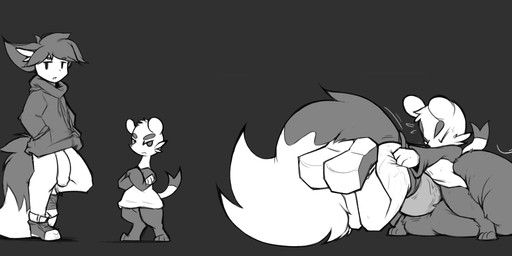 anthro balls big_balls big_breasts breasts clothing cock_vore duo footwear genitals grey_background male male_pred penile penis shirt shoes simple_background topwear vore mienvian nintendo pokemon generation_5_pokemon mienfoo pokemon_(species) 2025 greyscale hi_res monochrome