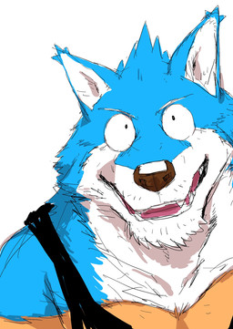 black_clothing black_shirt black_tank_top black_topwear blue_body blue_fur clothing fur male muscular muscular_male open_mouth shirt simple_background solo split_form tank_top teeth tongue topwear white_background white_body white_fur monapic_chang subaru_(monapic_chang) animal_humanoid canid canine canis domestic_dog humanoid mammal 2021 digital_drawing_(artwork) digital_media_(artwork) hi_res