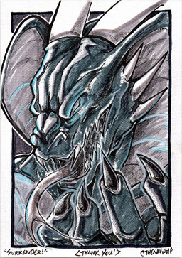 anthro black_body blue_eyes bodily_fluids claws finger_claws glowing glowing_eyes horn looking_at_viewer male muscular muscular_anthro muscular_male nude open_mouth pecs saliva simple_background smile solo teeth teeth_showing tongue tongue_out thenavwolf kai'nek_(pyronite) cobra kaiju reptile scalie snake headshot_portrait hi_res painting_(artwork) portrait traditional_media_(artwork) traditional_painting_(artwork) traditional_watercolor_(artwork) watercolor_(artwork)