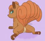 anus butt clitoris female feral fur genitals half-closed_eyes looking_at_viewer looking_back lying multi_tail narrowed_eyes nude paws presenting presenting_hindquarters pussy smile solo sploot spread_legs spreading tail ellistia nintendo pokemon ami_(ellistia) canid canine generation_1_pokemon mammal pokemon_(species) vulpix