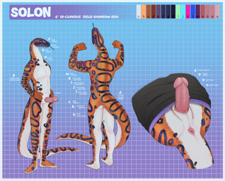 animal_genitalia anthro anus big_glans biped erection feet genital_slit genitals glans horizontal_slit humanoid_feet humanoid_genitalia humanoid_penis hybrid_genitalia hybrid_penis male male_anthro penis plantigrade solo vein veiny_penis themutt boa_(snake) boinae rainbow_boa reptile scalie snake absurd_res hi_res model_sheet