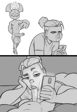 2_panel_comic 3_eyes annoyed balls big_balls bottomless bottomless_female bottomless_human butt cellphone clothed clothing curved_horn ear_piercing electronics erection eyelashes fangs fellatio female female_on_humanoid female_penetrated first_person_view foreskin gauged_ear genitals half-closed_eyes horn huge_balls human_on_humanoid human_penetrated humanoid_genitalia humanoid_penetrating humanoid_penetrating_female humanoid_penetrating_human humanoid_penis interspecies larger_sub long_eyelashes lying male male/female male_on_human male_penetrating male_penetrating_female male_penetrating_human multi_eye narrowed_eyes nude on_front oral oral_penetration penetration penile penis phone piercing sex size_difference smartphone smile smirk smug smug_face smug_grin submissive tear_trough teeth kostos_art instant_loss_2koma gerb_(kostos_art) taylor_(kostos_art) human humanoid imp mammal comic greyscale hi_res monochrome