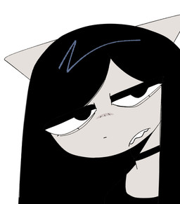 anthro black_choker black_clothing black_eyebrows black_hair black_jewelry black_necklace black_topwear braces choker clothed clothed_anthro clothed_female clothing eyebrows female female_anthro front_view hair jewelry mouth_closed narrowed_eyes necklace simple_background solo teeth thick_eyebrows topwear white_background white_sclera xarop77 domestic_cat felid feline felis mammal 2025 bust_portrait digital_drawing_(artwork) digital_media_(artwork) hi_res portrait