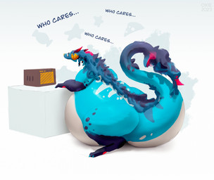 2_horns anthro appliance belly big_belly blue_body blue_fur blue_hair blue_stripes blue_tail bovid_horn candy caprine_horn countershade_tail countershading countertop curled_horn dessert digitigrade ellipsis food fur gloves_(marking) hair highlights_(coloring) horn huge_belly hungry kitchen_appliance leg_markings male male_anthro markings microwave_oven obese obese_anthro obese_male overweight overweight_anthro overweight_male pizza pizza_slice ram_horn red_ears red_highlights semi-anthro simple_background snout socks_(marking) solo star stripes tail thick_tail white_background white_body white_countershading white_stripes miluinaoxie mythology ulti_(ultiudon) dragon furred_dragon furred_scalie mythological_creature mythological_scalie scalie 2023 colored digital_media_(artwork) digital_painting_(artwork) hi_res painting_(artwork)