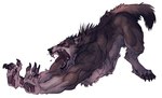 anthro male muscular muscular_anthro muscular_male open_mouth scar solo stretching yawn yawning_position nmvsolidus mythology rakan canid canine canis mammal mythological_canine mythological_creature werecanid werecanine werecreature werewolf wolf 2021 hi_res