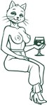 alcohol anthro areola bedroom_eyes beverage big_areola big_breasts biped bottomwear breasts cheek_tuft closed_smile clothed clothing collarbone container cup dark_nose dark_whiskers drinking_glass erect_nipples eyebrows eyelids eyeshadow facial_tuft female fingers footwear fur fur_tuft glass glass_container glass_cup half-closed_eyes hand_on_leg hand_on_own_leg hand_on_own_thigh hand_on_thigh head_tuft high_heels holding_beverage holding_container holding_cup holding_glass holding_object holding_wine_glass humanoid_hands iris looking_at_viewer makeup mouth_closed narrowed_eyes nipples no_pupils pants pointy_ears prick_ears seductive shoes simple_background sitting smile smiling_at_viewer solo thick_thighs three-quarter_view topless topless_anthro topless_female tuft whiskers white_background wine wine_glass redout dogtanian_and_the_three_muskehounds milady_(muskehounds) domestic_cat felid feline felis mammal 2021 black_and_white digital_drawing_(artwork) digital_media_(artwork) full-length_portrait hi_res monochrome portrait