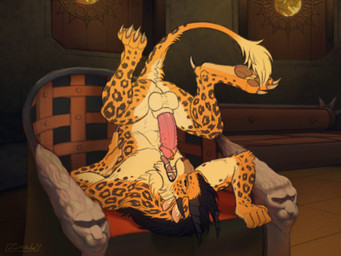anthro autofellatio ball_clench balls big_penis black_mane bodily_fluids brown_nose brown_pawpads chair claws dripping eyes_closed fur furniture genital_fluids genital_piercing genitals groan inside leaking_precum leopard_spots licking lidded_eyes long_claws long_tail male mane masturbation moan oral oral_masturbation orange_body orange_fur pawpads penile penile_masturbation penis penis_lick penis_piercing piercing pink_penis precum precum_drip prince_albert_piercing self_lick sex slurp slurping solo spots tail tongue twitching_tail upside_down window yellow_eyes zimabel guild_wars charr felid mammal animated hi_res short_playtime signature sound video