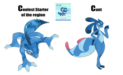 ambiguous_gender anthro blue_body evolution eyelashes featureless_crotch feral profanity purple_eyes simple_background solo sprawling_gait tail text alyerve nintendo pokemon pokemon_winds_and_waves gecqua generation_10_pokemon lizard pokemon_(species) reptile scalie 2026 absurd_res english_text hi_res