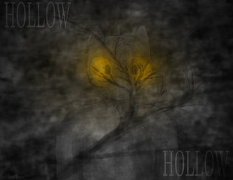 ambiguous_gender anthro black_body black_fur claws clothed clothing cracks dark female fluffy fur glowing hair looking_at_viewer male male/female orange_sclera plant simple_background solo tail text traumatized tree lexido casualties:_unknown gunsaw canid canine expie_(gunsawian) gunsawian hybrid mammal murid rodent english_text hi_res shaded