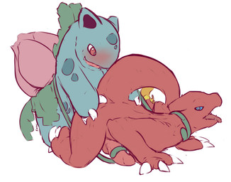 anal anthro anthro_on_feral anthro_penetrated balls bestiality blue_body blue_ears blue_eyes blush duo erection fangs feral feral_penetrating feral_penetrating_anthro from_behind_position genitals male male/male male_penetrated male_penetrating male_penetrating_male nude open_mouth penetration penis red_balls red_body red_eyes red_penis red_tail sex side_view simple_background tail teeth tongue tongue_out white_background hardscales nintendo pokemon charmeleon generation_1_pokemon ivysaur pokemon_(species)