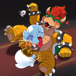 anal balls bell belly bodily_fluids bracelet claws cum cum_in_ass cum_inside deep_rimming erection genital_fluids genitals group group_sex hair heart_symbol internal internal_anal jewelry male male/male nipples oral overweight penetration penile penile_penetration penis red_hair rimming sex shell size_difference spiked_bracelet spiked_shell spikes spikes_(anatomy) threesome toe_claws tongue tongue_out translucent translucent_body trio yellow_body argon_vile mario_bros nintendo bowser boo_(mario) ghost koopa scalie spirit 1:1 hi_res