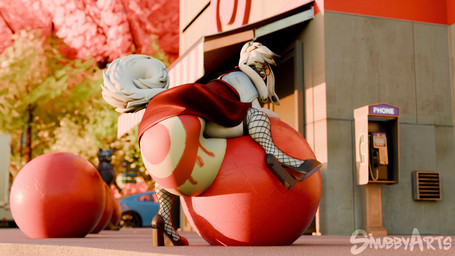 ambiguous_gender anthro big_butt big_diaper bodily_fluids bottomwear butt car clothed clothing diaper diaper_fetish diaper_under_clothing female fishnet_clothing fishnet_legwear footwear fur genital_fluids hair high_heels huge_diaper hyperdiaper legwear looking_at_viewer looking_back male outside shoes skirt solo target_ball target_on_butt thick_thighs unclean_diaper urine used_diaper using_diaper vehicle wearing_diaper wet_diaper wetting wetting_diaper white_body white_fur white_hair snubbyarts target_corporation avian canid canine mammal 16:9 3d_(artwork) digital_media_(artwork) hi_res widescreen