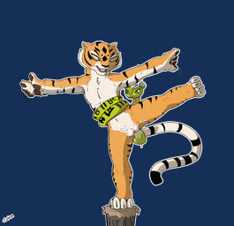 annoyed anthro bodily_fluids breasts duo featureless_breasts female female/female feral genital_fluids genitals muscular muscular_anthro muscular_female nude penetration small_breasts snaked tail tail_fetish tail_insertion tail_play vaginal vaginal_fluids vaginal_penetration vulva yoga zafara_(artist) dreamworks kung_fu_panda master_tigress master_viper felid mammal pantherine reptile scalie snake tiger viper absurd_res alpha_channel hi_res