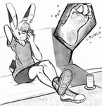 4_toes anthro between_toes clothing duo feet foot_fetish foot_focus foot_play inside_clothing inside_shoe male micro soles toes trapped_in_clothing trapped_in_shoe keromasou_(artist) keromasou hi_res