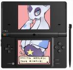 blue_eyes blush electronics female game_console solo star star_censor text sindoll nintendo nintendo_ds_family nintendo_dsi pokemon froslass generation_4_pokemon pokemon_(species) spirit censored japanese_text translated