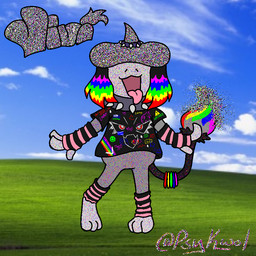 3_fingers 3_toes accessory anthro arm_warmers armwear black_clothing black_shirt black_topwear clothing collar feet female fingers furgonomics glitch hair hat headgear headwear jewelry leg_warmers legwear lgbt_pride multicolored_hair open_mouth paintbrush_tail pattern_arm_warmers pattern_armwear pattern_clothing pattern_leg_warmers pattern_legwear pokemorph pride_colors rainbow_hair shirt solo sparklefur spiked_collar spikes static striped_arm_warmers striped_armwear striped_clothing striped_leg_warmers striped_legwear stripes tail tail_accessory tail_bracelet tail_jewelry toes tongue tongue_out topwear webcore psykwol bliss_(image) microsoft microsoft_windows nintendo pokemon windows_xp fan_character vivi_(psykwol) generation_2_pokemon pokemon_(species) smeargle 1:1