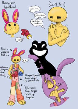 ambiguous_gender anthro body_horror clothed clothing duo fur gloves gore handwear open_mouth overalls purple_body simple_background skinning smile speech_bubble tail teeth text torn_skin wounded yellow_teeth clemchitalks glitch_productions the_amazing_digital_circus jax_(tadc) ribbit_(tadc) amphibian frog humanoid lagomorph leporid mammal rabbit digital_media_(artwork) english_text hi_res