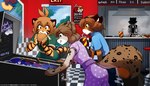 1950s 2024 7:4 adira_riftwall adobe_photoshop_(artwork) antenna_hair anthro bent_over beverage black_body black_fur blep blue_eyes bottomwear brown_body brown_fur burger canid canine clothed clothing conditional_dnp detailed_background digital_media_(artwork) diner dress drinking drinking_straw eating english_text felid female flora_(twokinds) food fox fur green_eyes grey_body grey_fur group hair hi_res holding_beverage holding_burger holding_food holding_object hybrid inside kathrin_vaughan keidran laura_(twokinds) leaning leaning_forward mammal markings multicolored_body multicolored_fur orange_body orange_fur pantherine pinball pinball_machine red_body red_fur restaurant skirt smile snow_leopard spots spotted_body spotted_fur striped_body striped_fur stripes text tiger tom_fischbach tongue tongue_out trio_focus twokinds url white_body white_fur