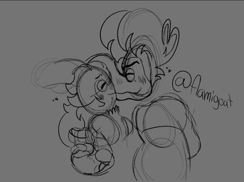 anthro big_nose black_eyebrows blush blush_lines closed_smile clothed clothed_anthro clothed_female clothing duo eyebrows eyes_closed female female_anthro fingers floating_head grey_background hair heart_symbol kiss_on_lips kissing larger_humanoid larger_male long_ears long_hair male male/female mouth_closed noseless shirt short_hair side_view simple_background size_difference smaller_anthro smaller_female smile text topwear flamigoat mario_bros mario_plus_rabbids_kingdom_battle mario_plus_rabbids_sparks_of_hope nintendo raving_rabbids rayman_(series) ubisoft rabbid_peach rayman humanoid lagomorph mammal rabbid raypeople_(rayman) 2024 artist_name crossover digital_drawing_(artwork) digital_media_(artwork) english_description guide_lines monochrome sketch