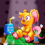 1:1 after_transformation animate_inanimate hi_res juice juice_box living_plushie mammal mouse murid murine ohfour ohfourmouse pawpads plush_stuffing plushie rodent sewing_needle spool stitch_(sewing)