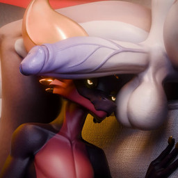 anthro ball_lick ball_suck ball_worship balls bedroom_eyes big_penis body_worship erection foreskin furniture genital_focus genital_worship genitals glans glistening glistening_body glistening_face glistening_genitalia glistening_glans glistening_horn glistening_penis glistening_scales glistening_skin horn humanoid_genitalia humanoid_penis licking looking_up male male/male moving_foreskin narrowed_eyes oral penile penis penis_on_face penis_worship retracted_foreskin scales seductive sex sofa submissive sucking tongue tongue_out vein veiny_penis roroboros da.nilkaz_(modeler) elias_(roroboros) nilka_(da.nilkaz) kobold mammal reptile scalie snake 1:1 2025 3d_(artwork) 3d_animation animated digital_media_(artwork) hi_res no_sound short_playtime video