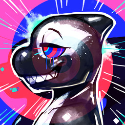 abstract_background anthro biped black_body glistening glistening_body hypnosis latex mind_control nude ringed_eyes sharp_teeth side_view simple_background smile solo spiral_background teeth toony sexotheque finn_(squeakyorca) aquatic cetacean dolphin mammal oceanic_dolphin orca toothed_whale 1:1 2025 digital_media_(artwork) hi_res icon